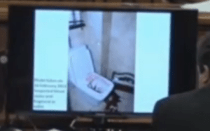 blood spatter in the toilet room