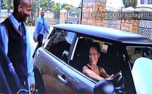CCTV image of Reeva arriving on Feb 13 2