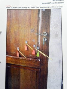 door with markers