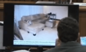 sofa in upstairs lounge area