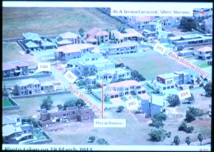 aerial view of homes