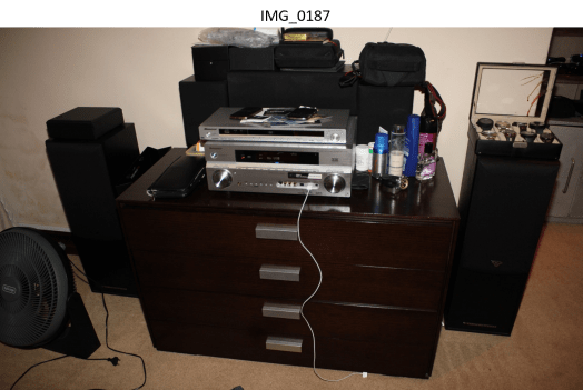 OP stereo in bedroom