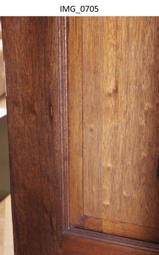 Pellet hole in OP door from the bedroom side