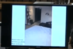 view across bedroom to passage