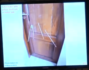 door with rods from inside